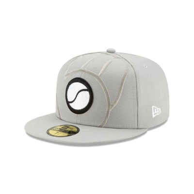 Grey Milwaukee Brewers Hat - New Era MLB Logo Elements Tonal 59FIFTY Fitted Caps USA4971605